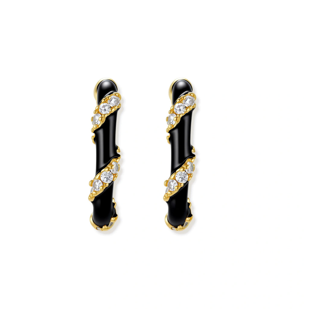 Midnight Stripe Hoops