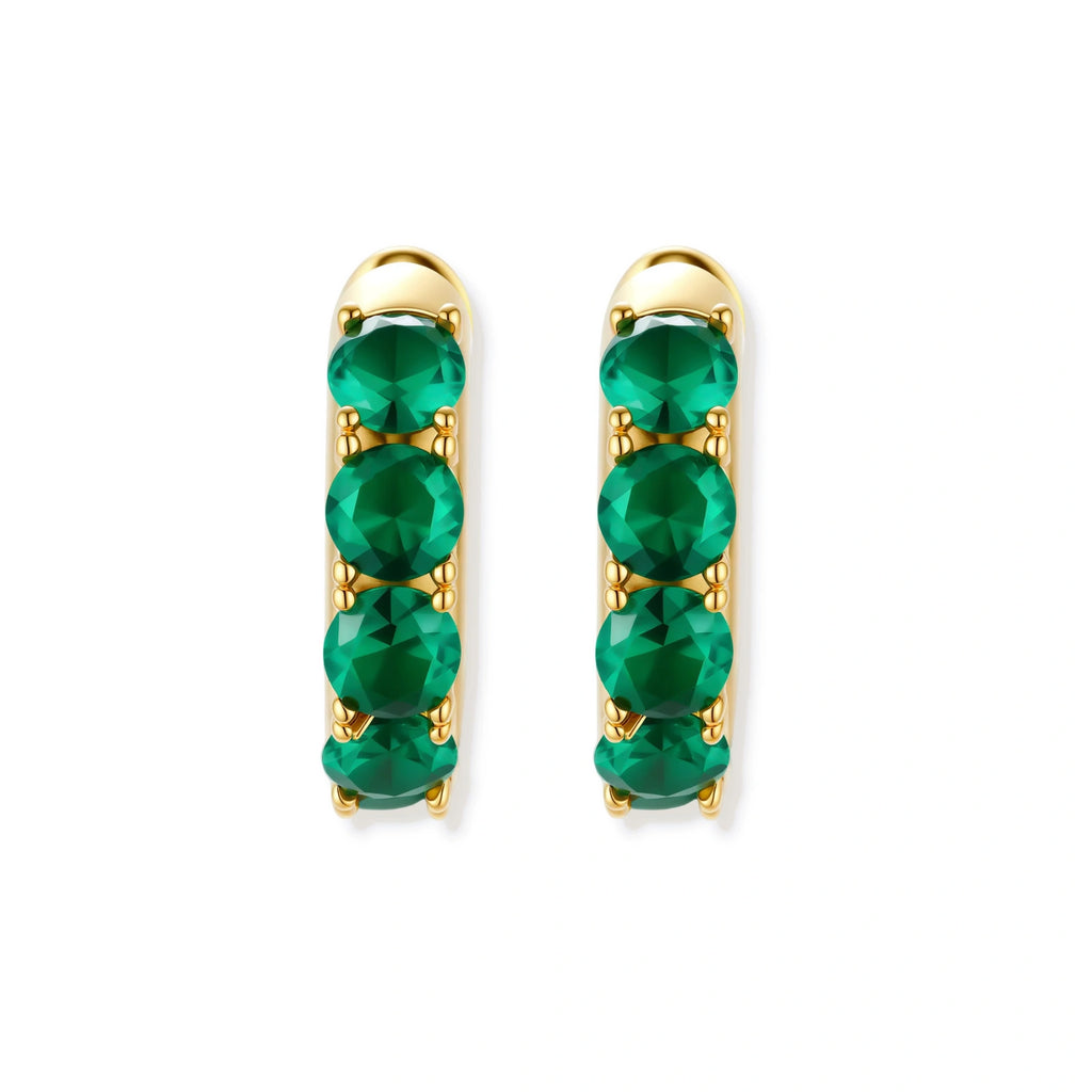 Verde Spark Huggie Hoops
