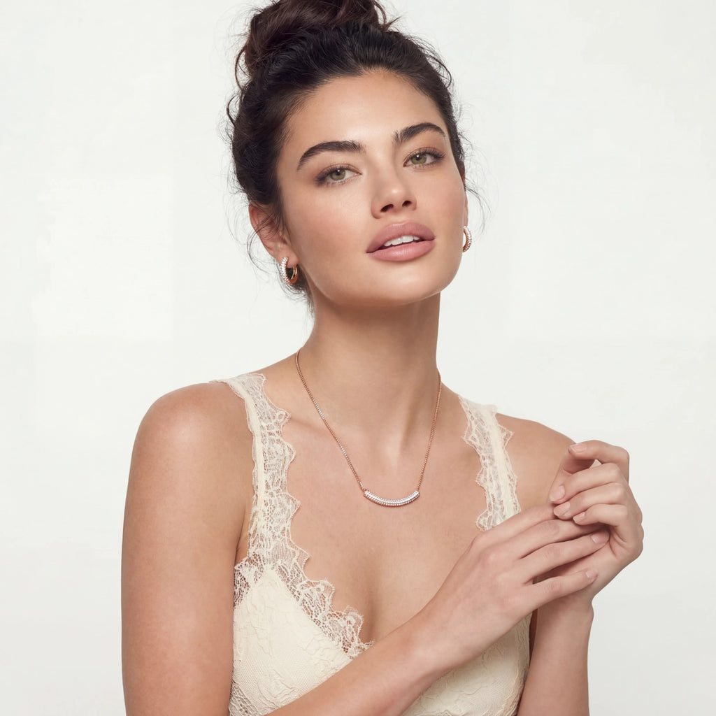 Conjunto de pavé rosa