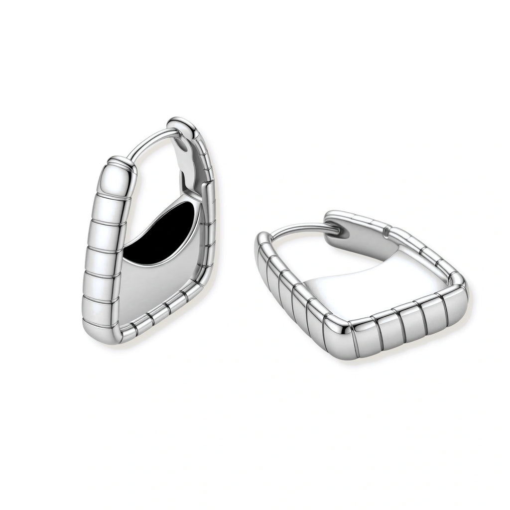 Textured Groove Hoops