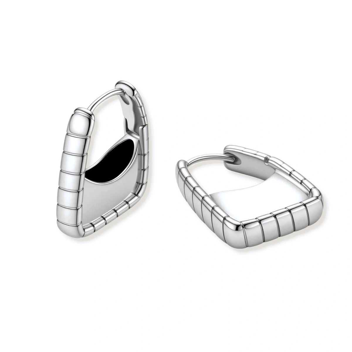Textured Groove Hoops
