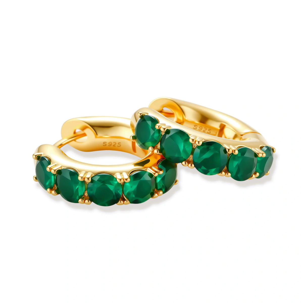 Verde Spark Huggie Hoops