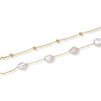 Pulsera de capas con perlas barrocas