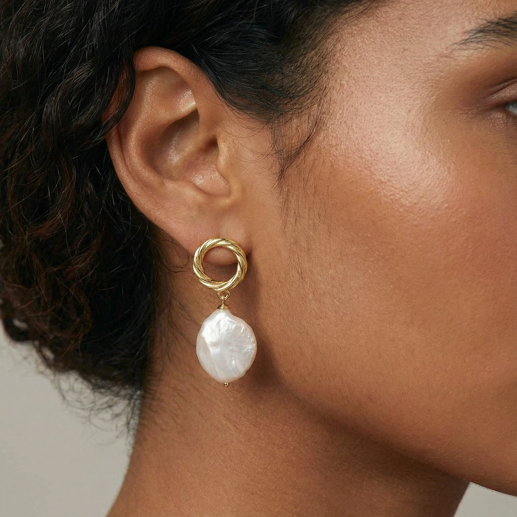 Aros colgantes Pearl Glow