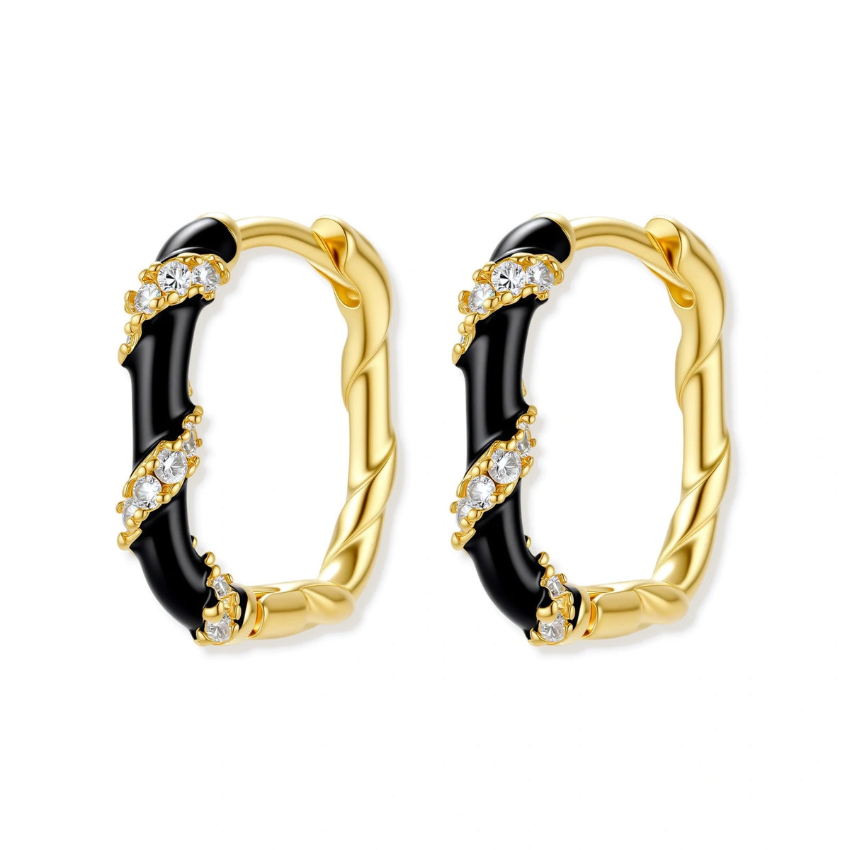 Midnight Stripe Hoops