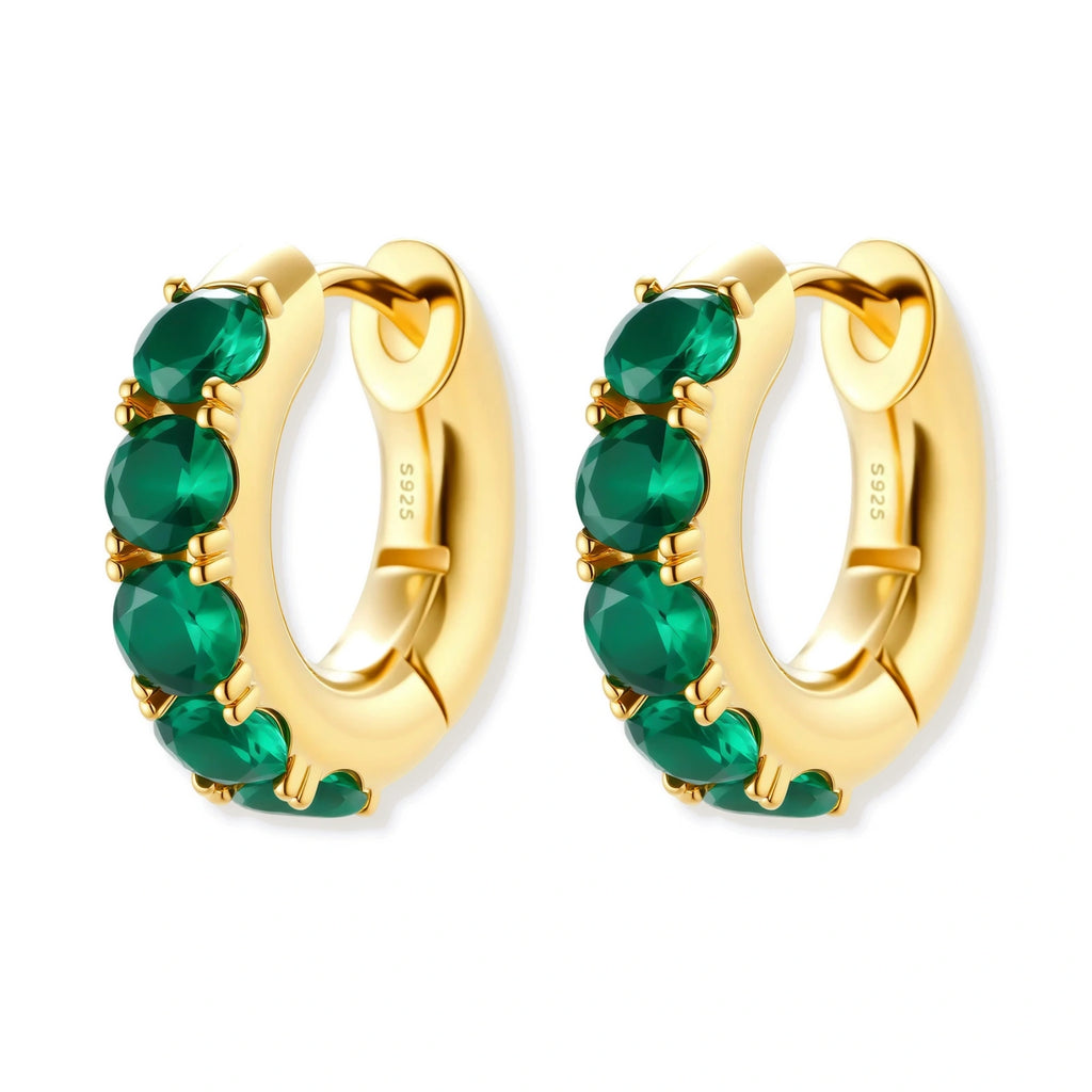 Verde Spark Huggie Hoops
