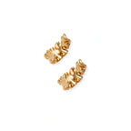 Ripple Wave Golden Hoops