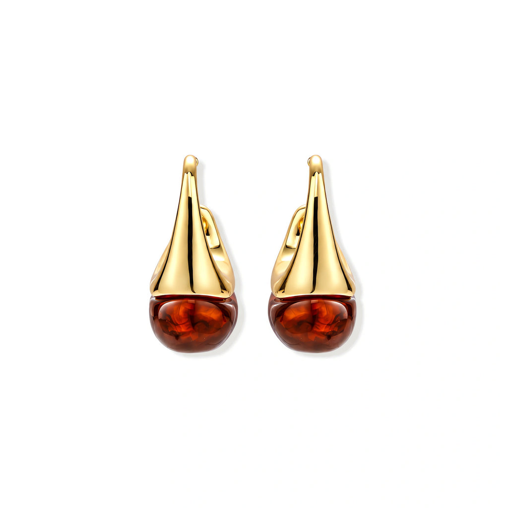 Amber Flow Drop Earrings