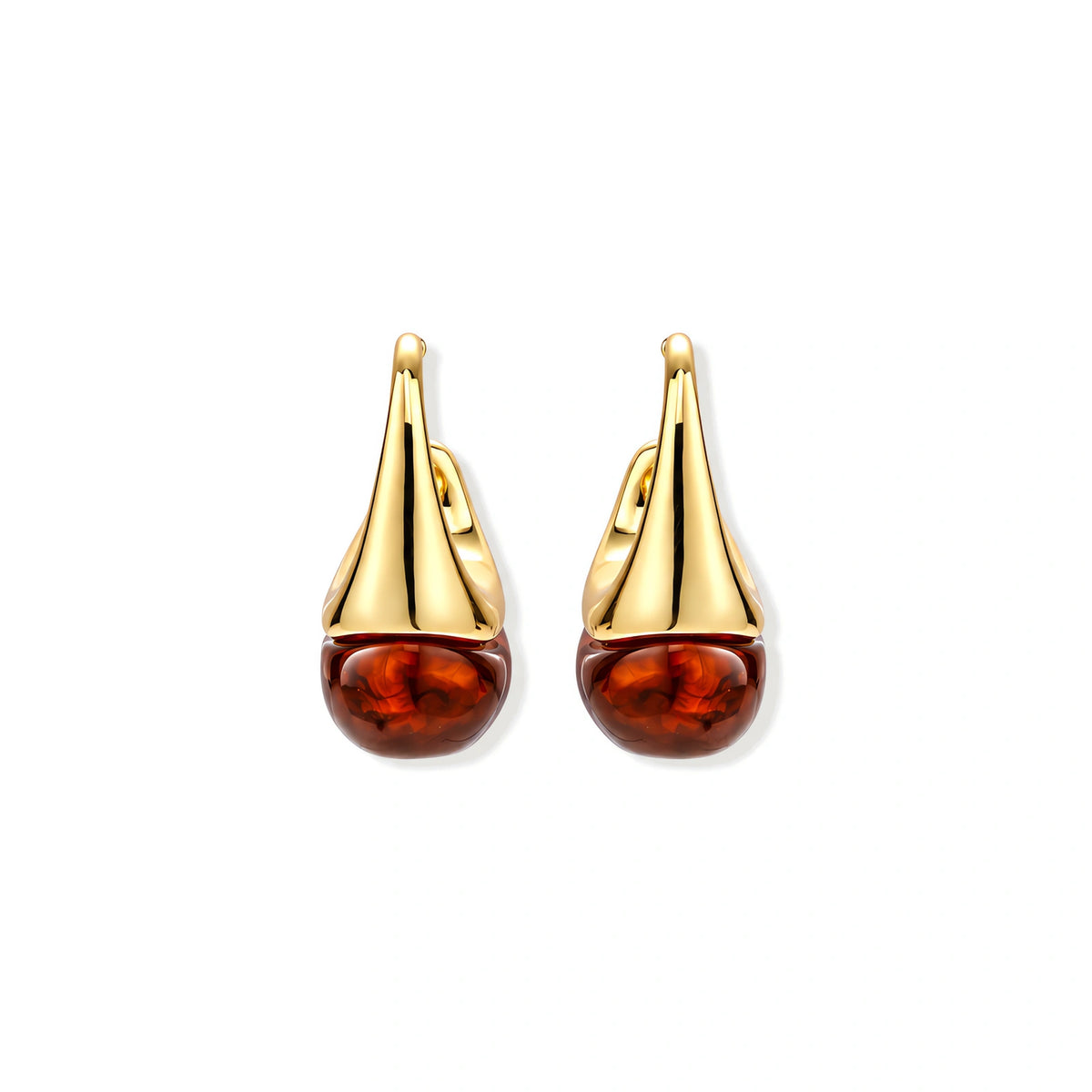 Amber Flow Drop Earrings