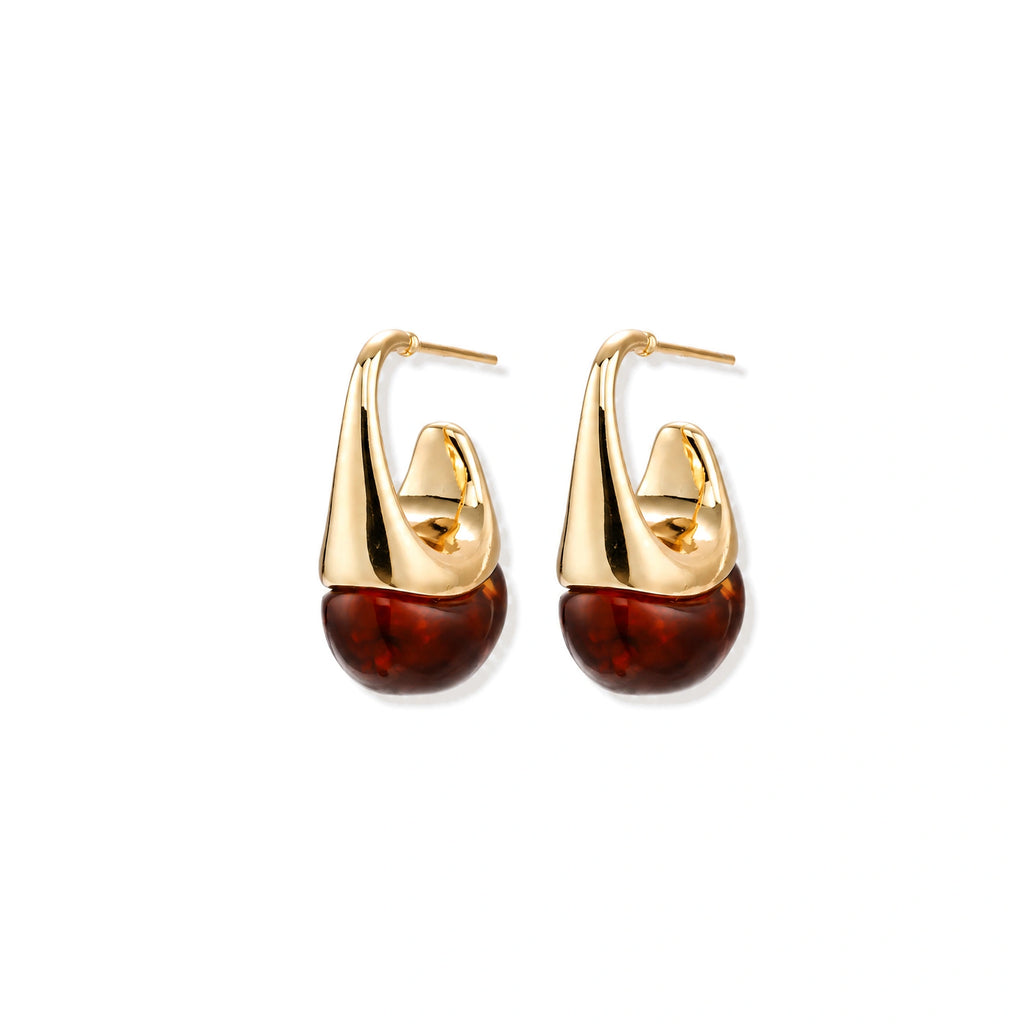 Amber Flow Drop Earrings