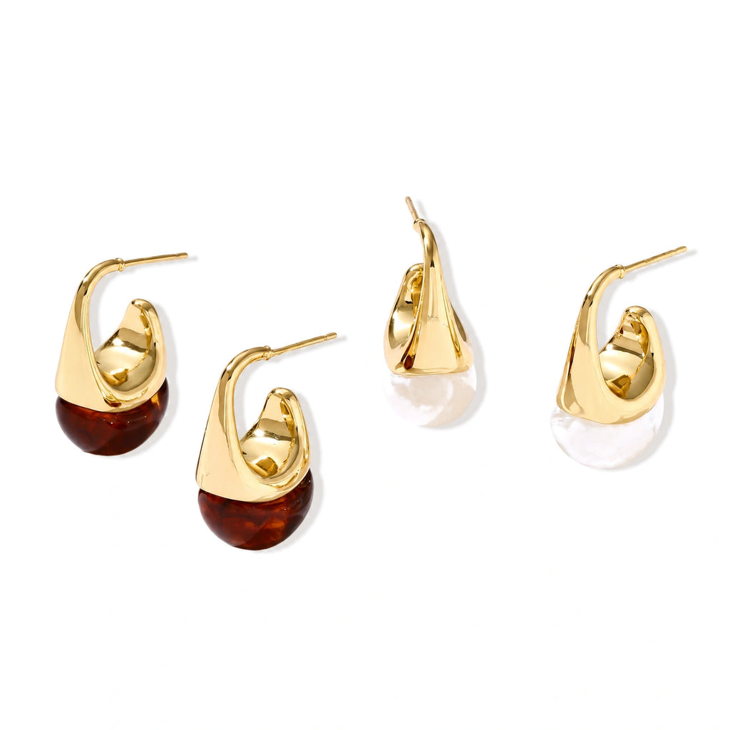 Amber Flow Drop Earrings