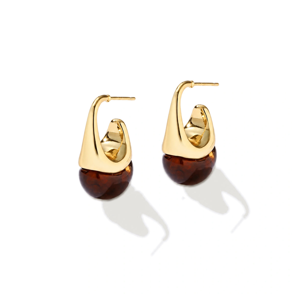Amber Flow Drop Earrings