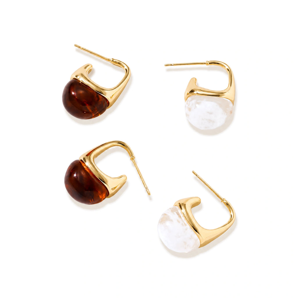 Amber Flow Drop Earrings