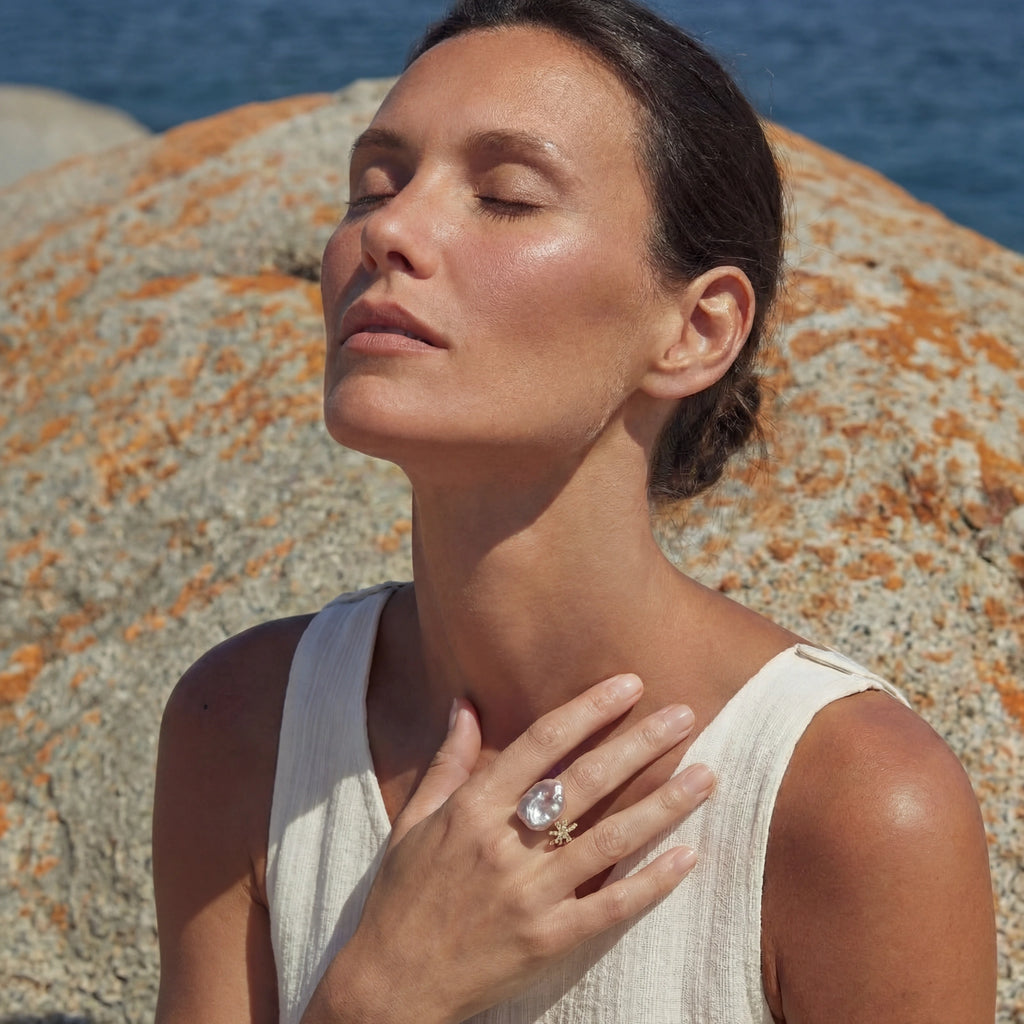 Starlit Pearl Dreams Ring