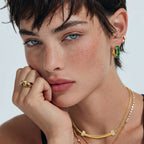 Verde Spark Huggie Hoops