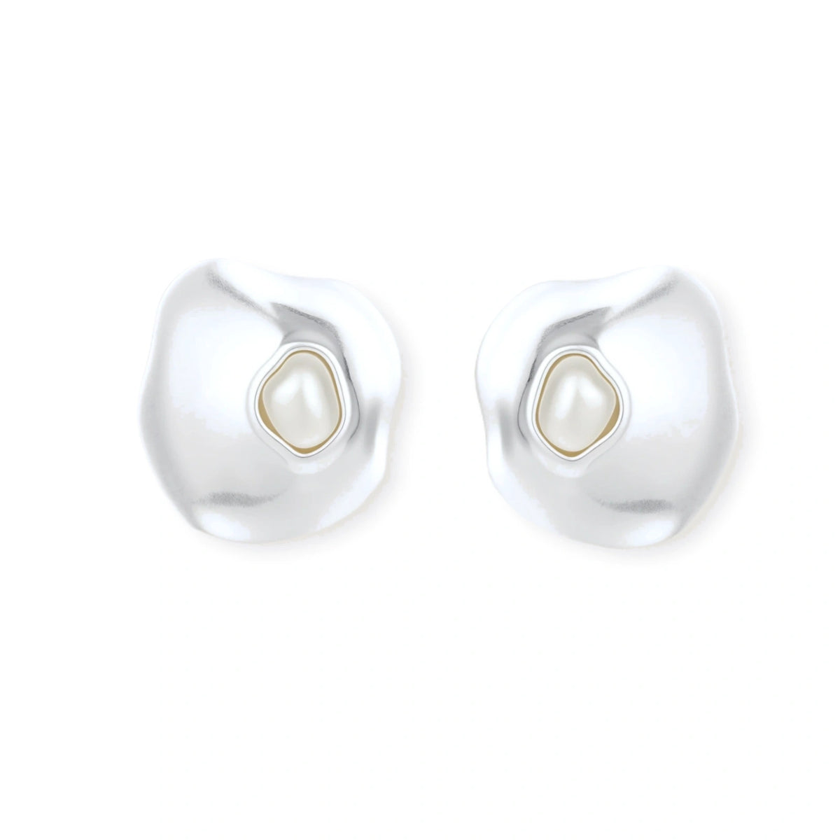 Fluid Stone Resin silver Studs