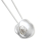 Molten Resin Pearl Necklace in Silver