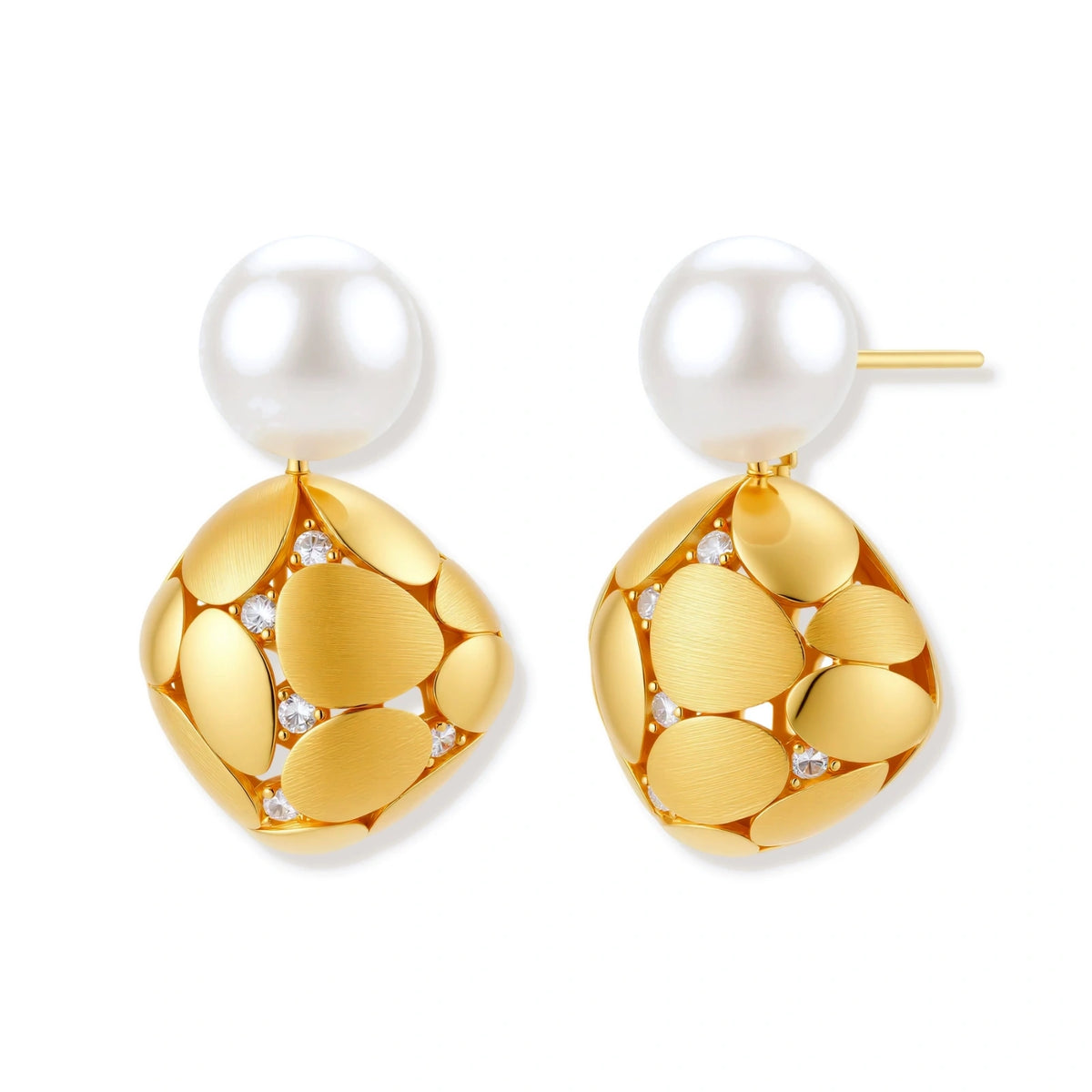 Petal Drop Pearl Earrings