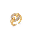 Chain Link Pavé Ring
