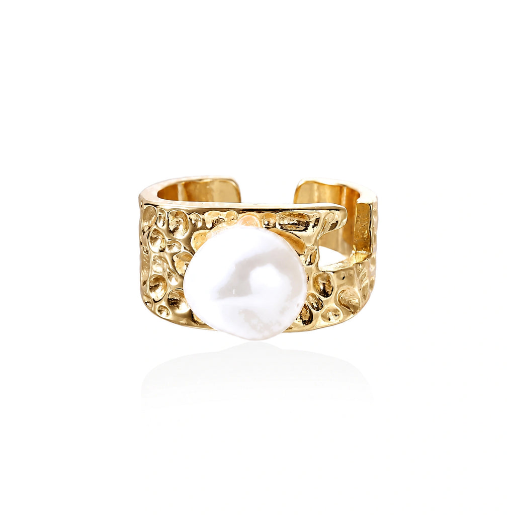 Golden Pearl Ring